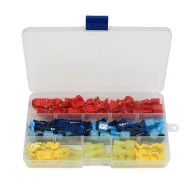 80PCS 22-10 AWG Electric Spade Terminals Quick Splice Kit T-Tap Wire Connectors - Image 1 of 4