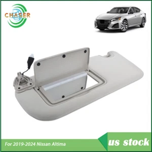 For Nissan Altima 2019-2024 Left Driver Side Sun Visor Gray W/lights Mirror New - Picture 1 of 18