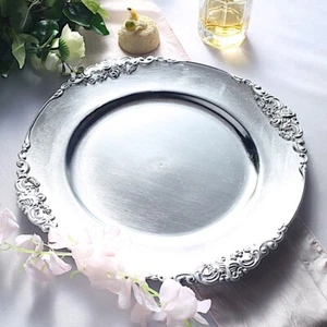 13-Inch Round Charger Plates Decorative Embossed Rim Party Wedding Sale - Picture 1 of 153