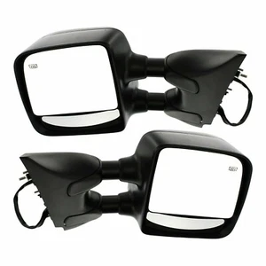 New LH & RH Power Mirror Manual Folding Textured Black For 2006-15 Nissan Titan - Picture 1 of 4