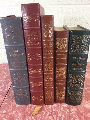 Lot Of 5 Easton Press Collector's Edition Leather Books Lots Walden Thoreau Foto 1 de 4