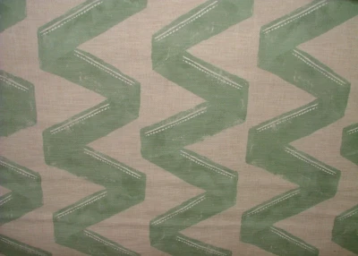 Tela en zigzag de mezcla de lino Zigana Sea Holly de 2 metros - Cojín para tapicería de cortina Foto 1 de 4