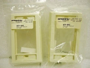 (NEW) Interlink Technologies SFP-003 Single Gang Faceplate w/o Icons - Picture 1 of 3