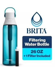 26 Oz Plastic Premium Leak Proof Filtered Water Bottle with Straw, Drink Bottle - Picture 1 of 8