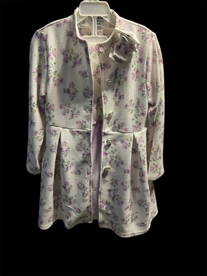 Vestido formal Blueberi Boulevard blanco y púrpura talla 8 Foto 1 de 4