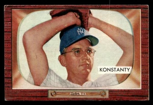 Jim Konstanty 1955 Bowman Card #231 New York Yankees (Surface Indentation) - Picture 1 of 2