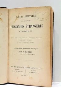 LIVRE ANCIEN LAUTH ÉTAT MILITAIRE DES PUISSANCES ÉTRANGÈGERES MILITAIRE 1894 - Foto 1 di 7