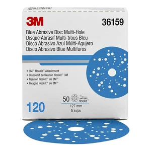 Disco abrasivo 3M Hookit azul multiagujero 36159 (4PK) - Imagen 1 de 11