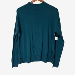 Old Navy Strickpullover Damen L großer Stehkragen leicht grün NEU - Bild 1 von 8