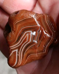 Agata superiore del lago 1,90 oz, fascia solida lapidaria - Foto 1 di 8