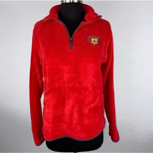 Chicago Blackhawks NHL Fuzzy Fleece Pullover Quarter Zip Sweatshirt Large - Bild 1 von 8