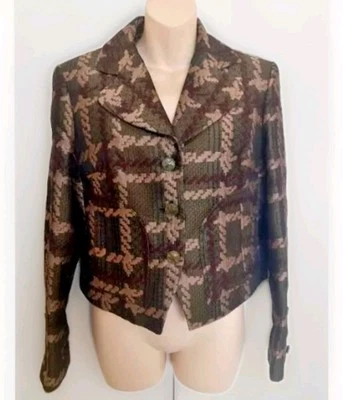 Vintage 90s Designer CHRISTIAN LACROIX Bazar Short Damask Jacket size 42 F 12 UK - Image 1 of 4