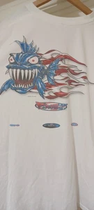  PiranaZ Racing T Shirt Uomo 3XL Rosso Bianco Blu Logo 2002 Y2K - Foto 1 di 5