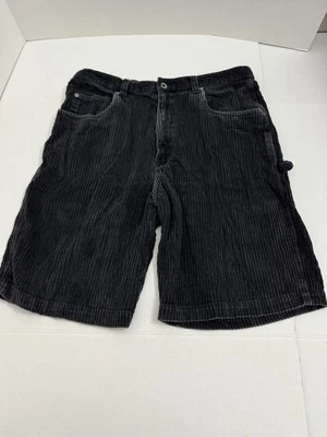 Vintage Y2K 90s Corduroy Utility Shorts Black ￼ 32.     P2 - Image 1 of 4
