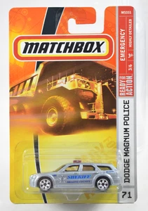 Matchbox Dodge Magnum Police #71 Silver Brazos County Sheriff Emergency 1/64 - Picture 1 of 3