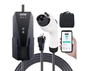 VEVOR Level 1+2 EV Charger 16 Amp 120/240V Electric Vehicle Charger with 28 ft. - Picture 1 of 8
