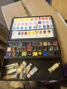 Vintage Metal Watercolor Artist Paint Tin - Picture 1 of 7