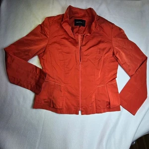 Chaqueta Blazer Lafayette 148 NY Naranja Carrera Mujer Talla 8 Preppy A Medida Peplum - Imagen 1 de 12
