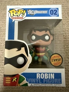 Funko Pop Robin 02 Chase Metallic OG Blue Box DC Universe Heroes - Picture 1 of 12