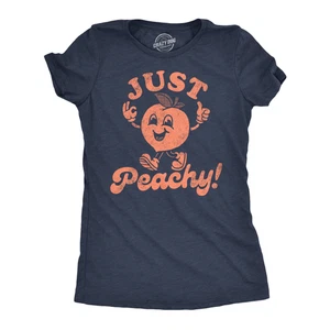Camisetas divertidas para mujer Just Peachy sarcástico gráfico camiseta para dama - Imagen 1 de 9