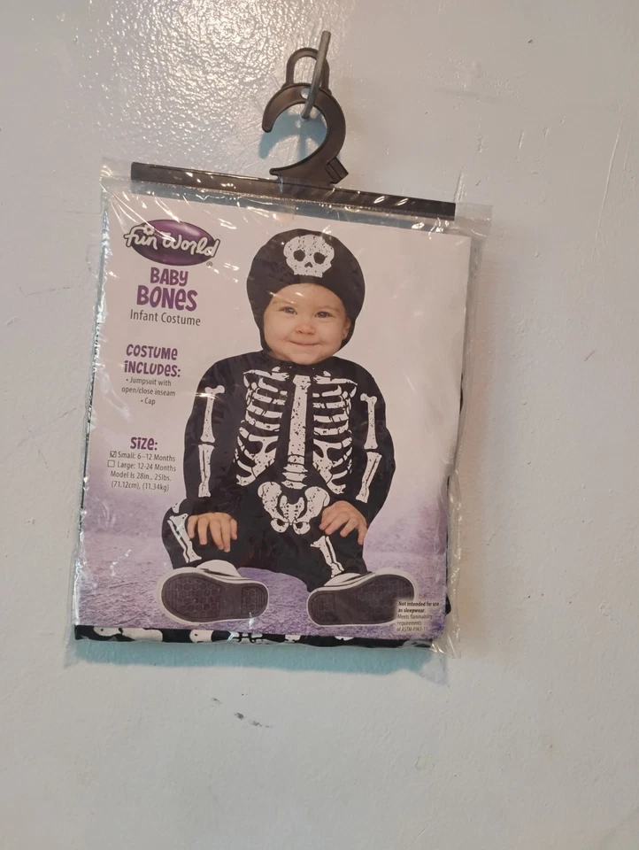Disfraz Esqueleto Bitty Bones Infantil 0-6 Meses Halloween Disfraz Vestir Nuevo Foto 1 de 3