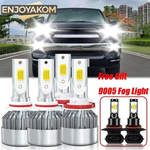 For Toyota 4Runner 2006-2009 LED Headlight Hi/Lo Beam+ Fog Light Bulb White 6x - Picture 1 of 11