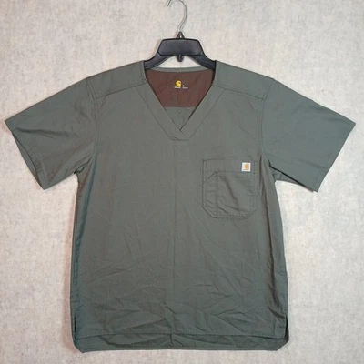 Рубашка мужская маленькая зеленая ЛОТ ТОВАРОВ Carhartt Ripstop Utility скраб верхняя полевая работа медицинская - Изображение 1 из 4