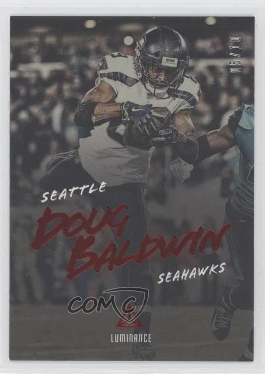 2018 Panini Luminance Red Luminance /10 Doug Baldwin #85 - Image 1 of 2
