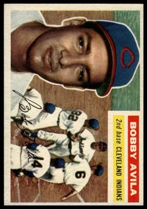 Topps #132a 1956 Bobby Ávila espalda blanca - Imagen 1 de 2