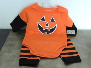 Baby Boys Size Newborn Infant ** GARANIMALS *** Two-Piece Pumpkin Outfit NWT - Picture 1 of 2