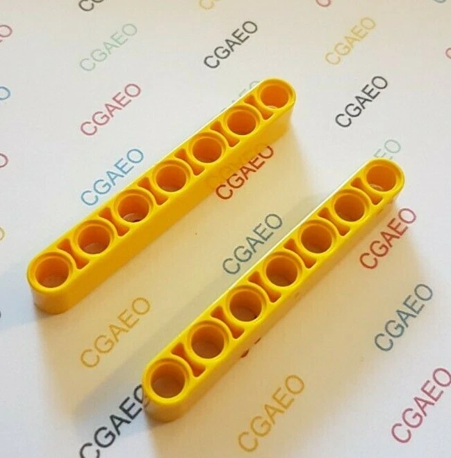 2 x Lego 32524 Technic, Liftarm 1 x 7 Thick YELLOW - Photo 1/1