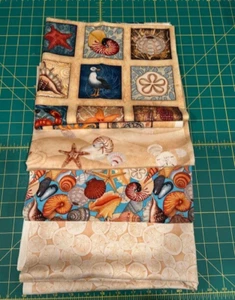 A Shore Thing--Ocean Theme Fabric Lot--4 yards, Beautiful! RJR and SSI Fabrics - Picture 1 of 5