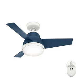 Hunter 36" Valda Ceiling Fan w LED Light Casual Modern Small Kids Room w/ Remote - Picture 1 of 3
