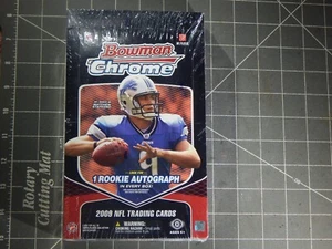 2009 Bowman Chrome Football Hobby Box NFL Cards 18 Packs Stafford Rookie Year - Picture 1 of 3