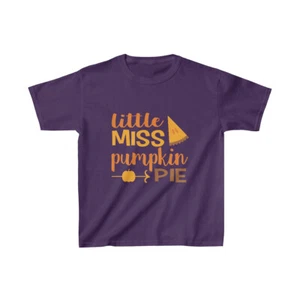 Little Miss Pumpkin Pie - Kids Heavy Cotton™ Tee - Thanksgiving - Picture 1 of 11