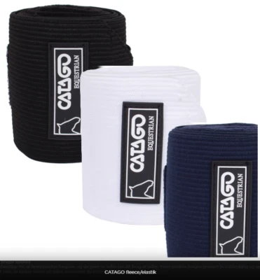 Catago Fleece-Elastik Bandagen Fleecebandagen Polo Kombi-Bandagen blau navy 4er