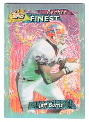1995 Topps Finest - #9 Jeff Burris Refractor Buffalo Bills - Image 1 of 2