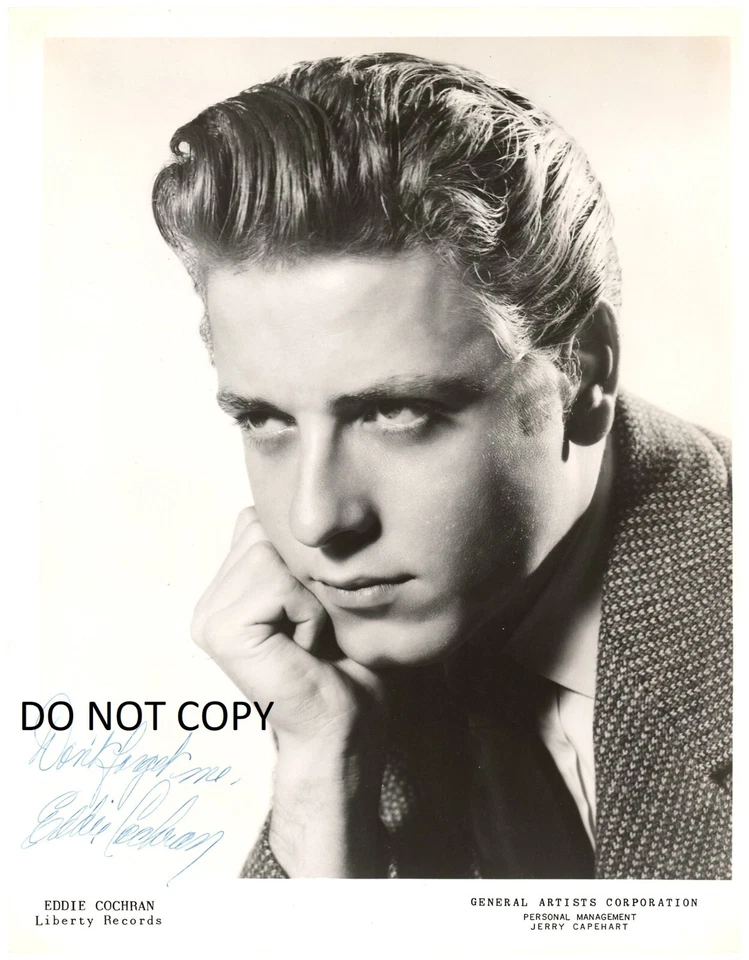 EDDIE COCHRAN Autographed Signed 8x10 Reprint Photo #1 !! - Image 1 of 1