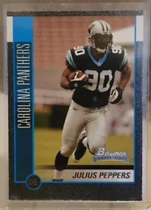 2002 Bowman Julius Peppers RC Silver #'d 86/250 Carolina Panthers - Picture 1 of 4