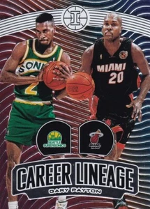 19-20 PANINI ILLUSIONS CAREER LINEAGE - GARY PAYTON #8 SUPERSONICS / HEAT - Picture 1 of 1