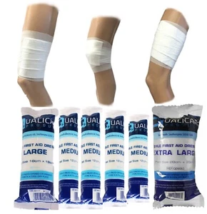 Sterile Wound Dressings * Medium, Large, X Large * HSE - BSI First Aid Bandages - Picture 1 of 8
