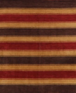 Luxurious Handmade Living Room Rug Striped Tribal Gabbeh Rug 8x10 ft - Picture 1 of 18