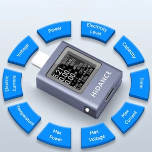 USB Type-C Digital Meter Tester Multimeter Current Voltage Power Capacity 4-50v - Picture 1 of 8