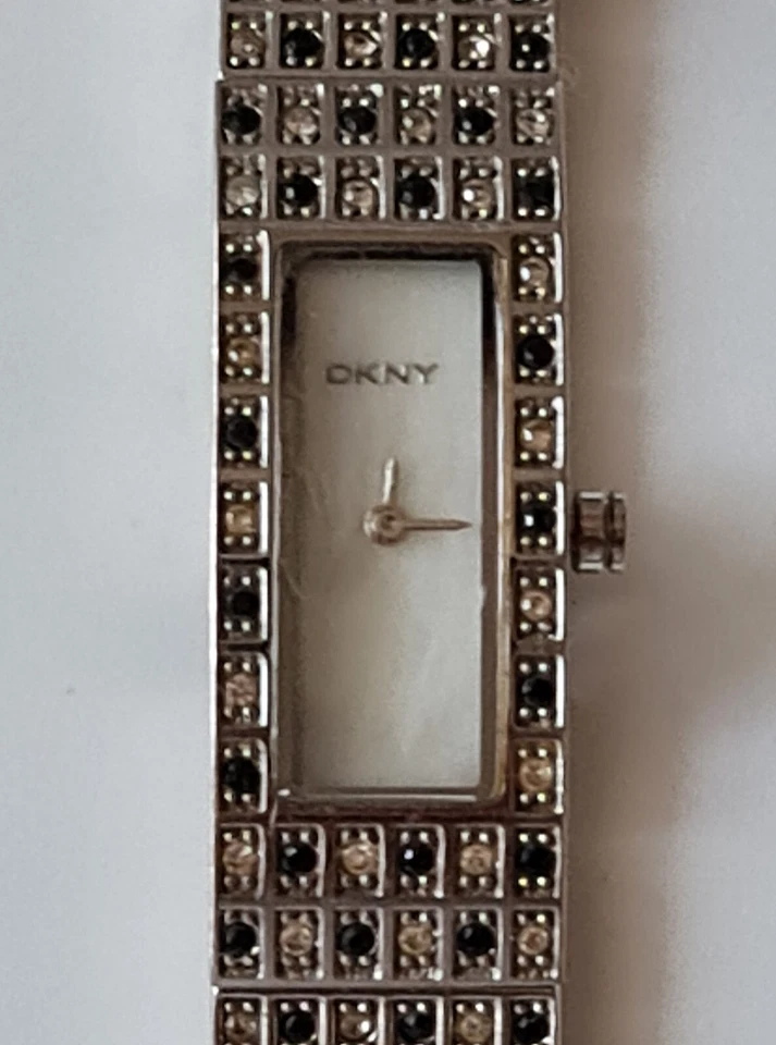 LADIES' VINTAGE AUTHENTIC DKNY DONNA KARAN SWAROVSKI CRYSTALS WOMEN'S WATCH - Image 1 of 4