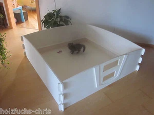 Wurfkiste Stecksystem Holz Welpenbox 148x148 Welpe Wurfbox Schlafplatz Hund Katz - Bild 1 von 12