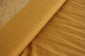 Washed Linen - 100% Leinen OCKER - Stoff Meterware leicht ** 50 cm x 135 cm ** - Bild 1 von 2