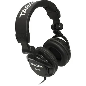 Tascam TH02B Closed Back Headphones Foldable Lightweight Stylish Comfort Black - Picture 1 of 9