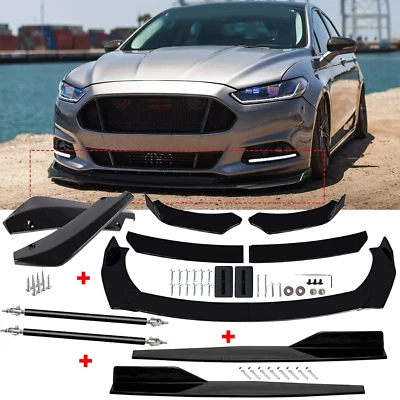 For Ford Fusion Front Rear Bumper Lip Spoiler Body Kit Splitter Side Skirt Foto 1 de 4