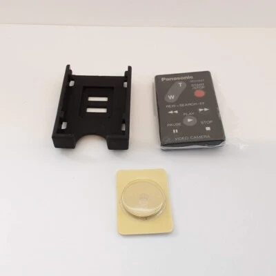 Original Panasonic VEQ1697 Camcorder Remote + Camera Strap Holder & Battery NEW - Image 1 of 4