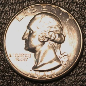 ** 1942-P WASHINGTON QUARTER CHOICE UNCIRCULATED NICE - 90% SILVER ** - Picture 1 of 2